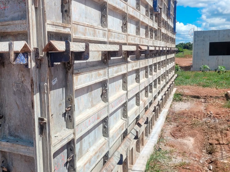 fôrmas para parede de concreto