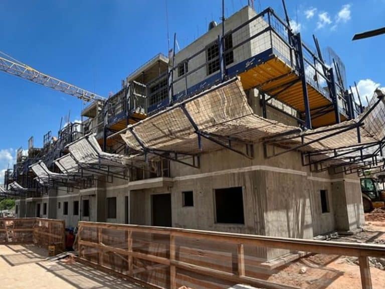 projeto com parede de concreto